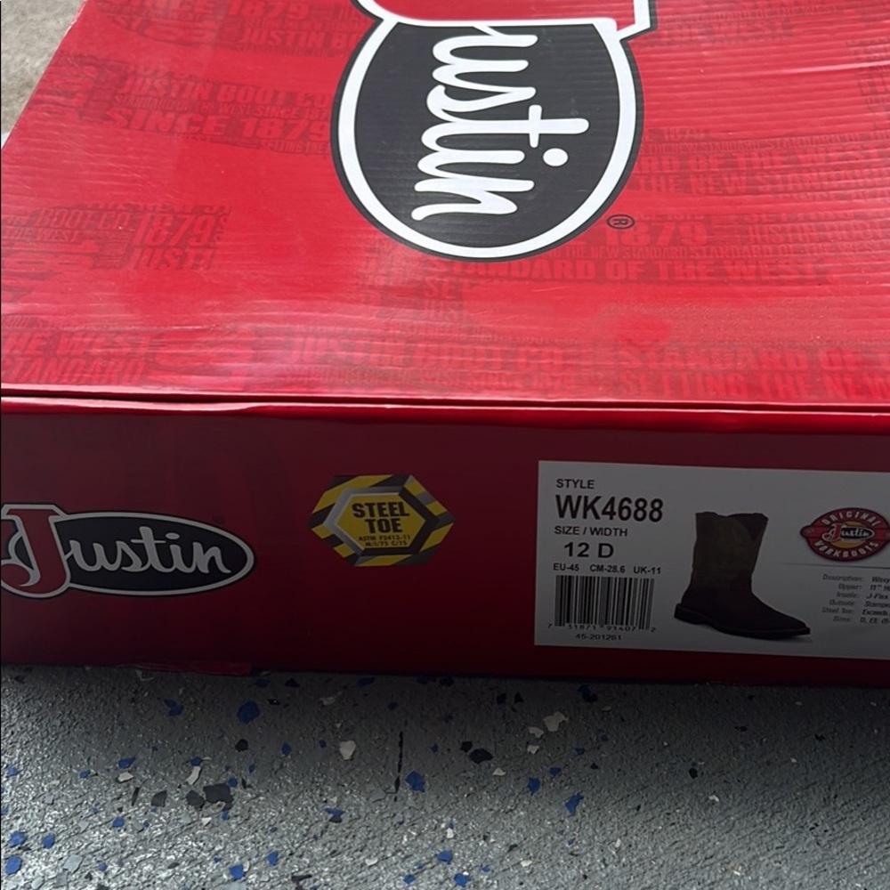 NEW Justin Steel Toe Work Boots